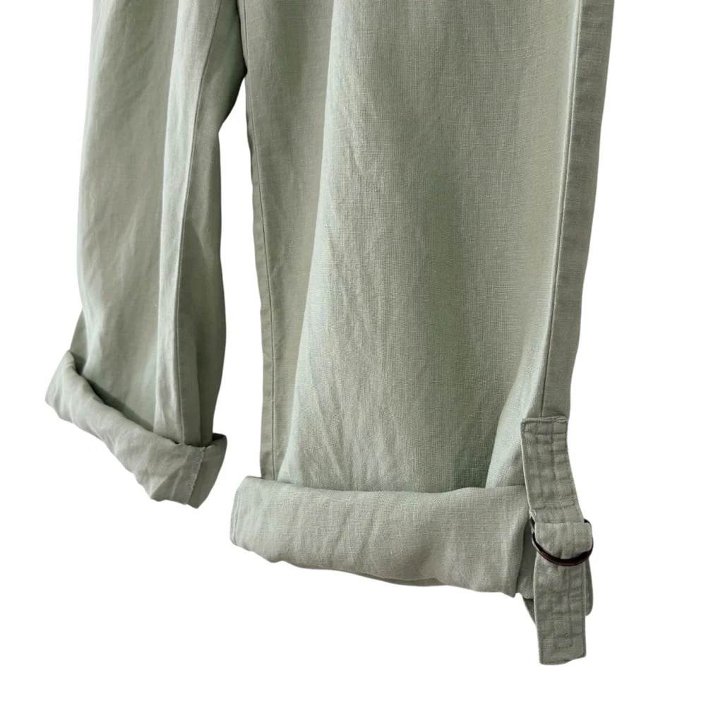 Wide Leg Utility Pants in Sage Green